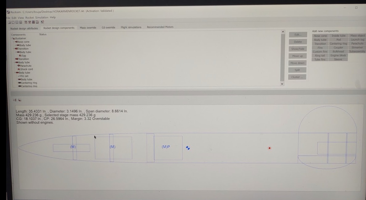 Rocket simulation plot