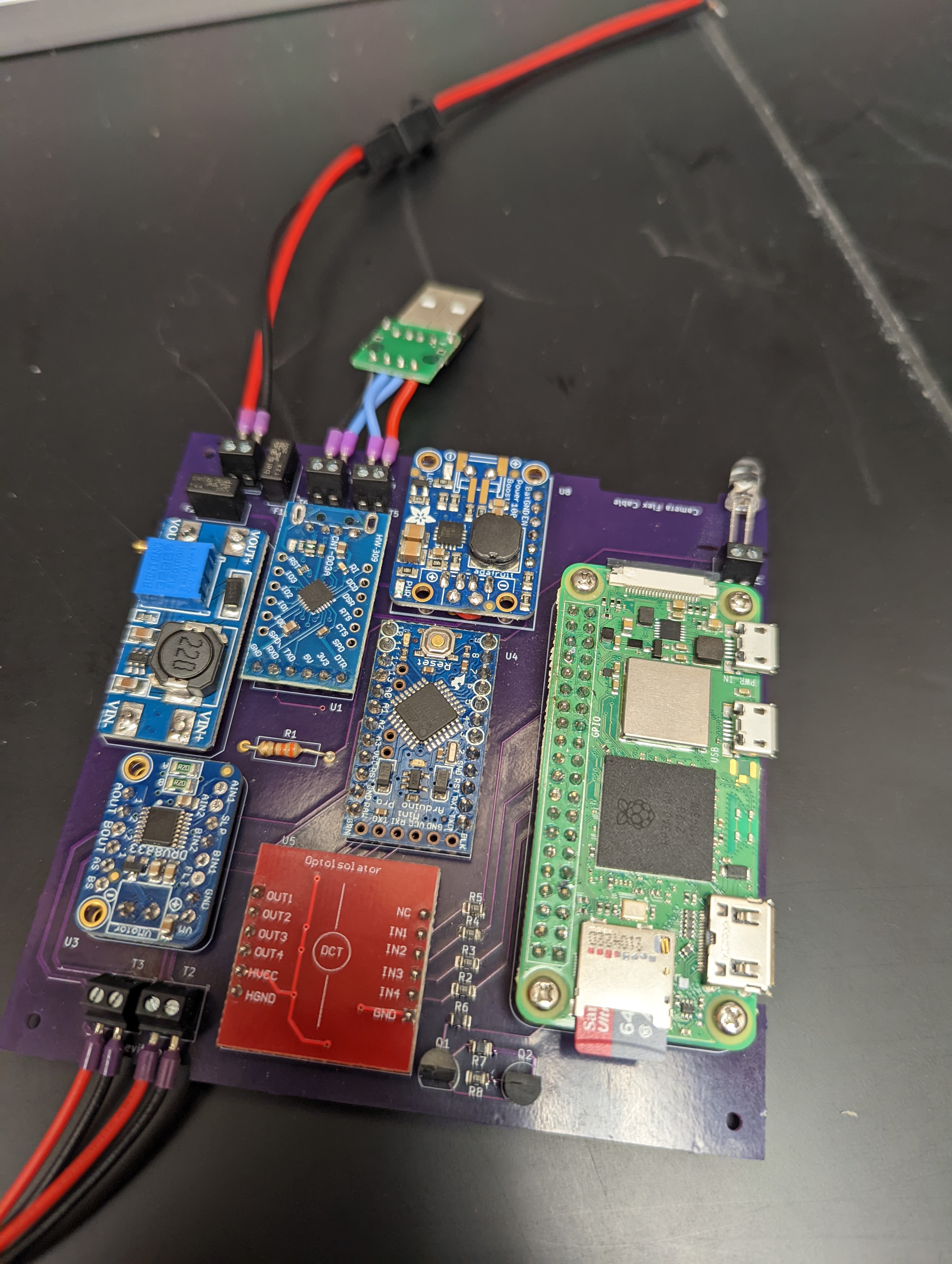 Custom PCB used in the payload