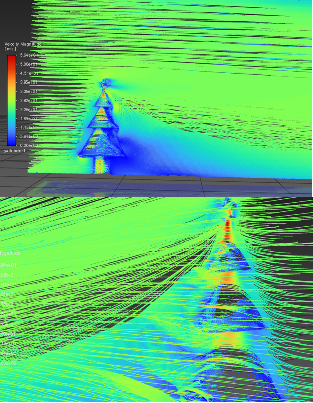 Velocity contour at another operating condition